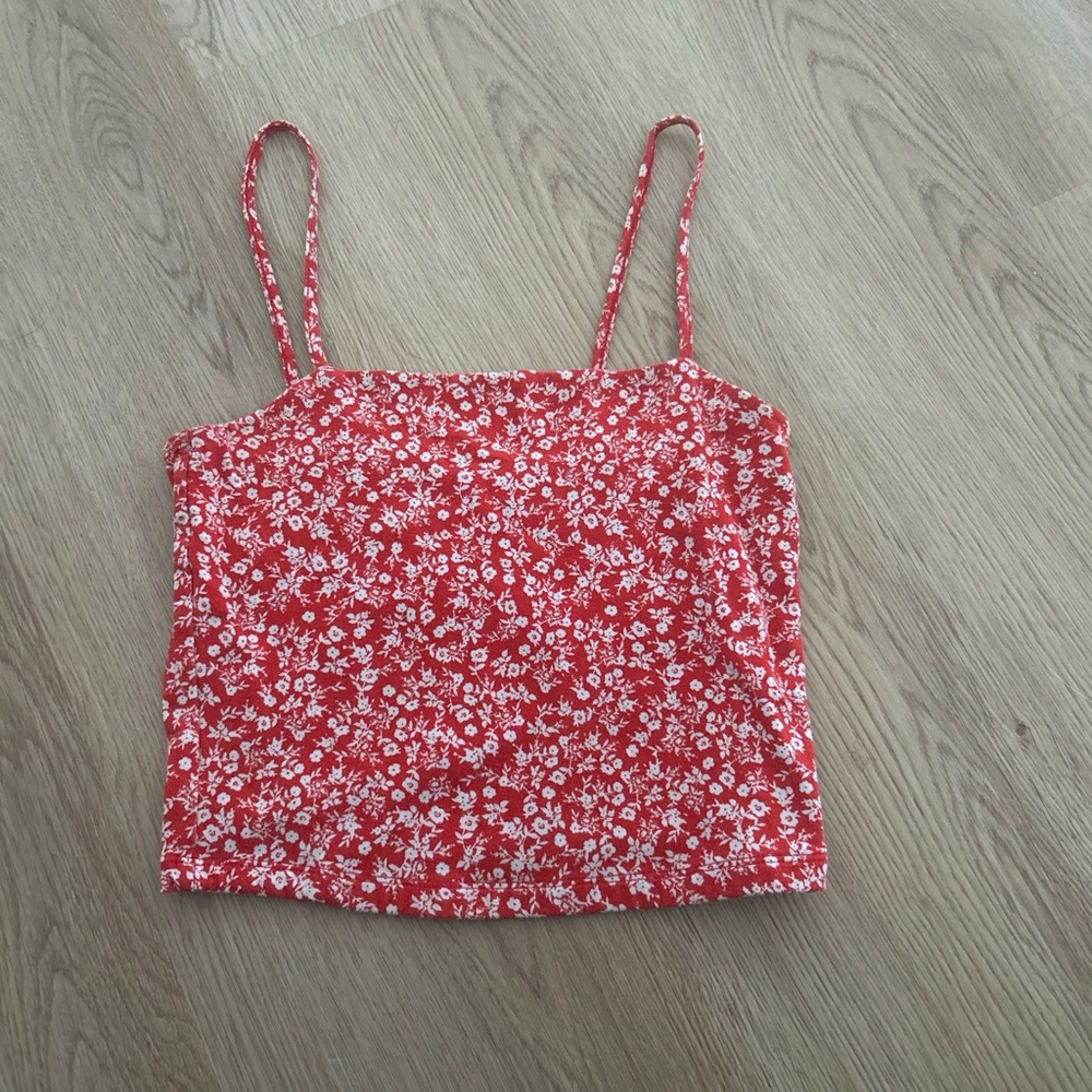 PacSun Floral Red Top